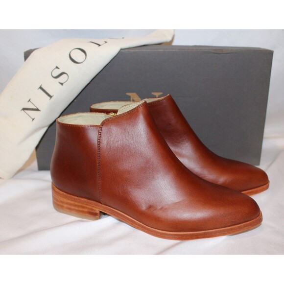 Nisolo Everyday Leather Heel Chelsea Boots Sz 6 Brandy NIB $228 - Picture 2 of 6